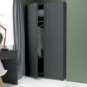 Amadeus 2 Door Wardrobe Charcoal